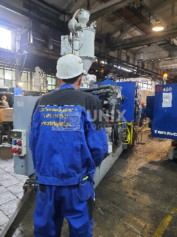 Выгрузка и установка термопластавтоматов